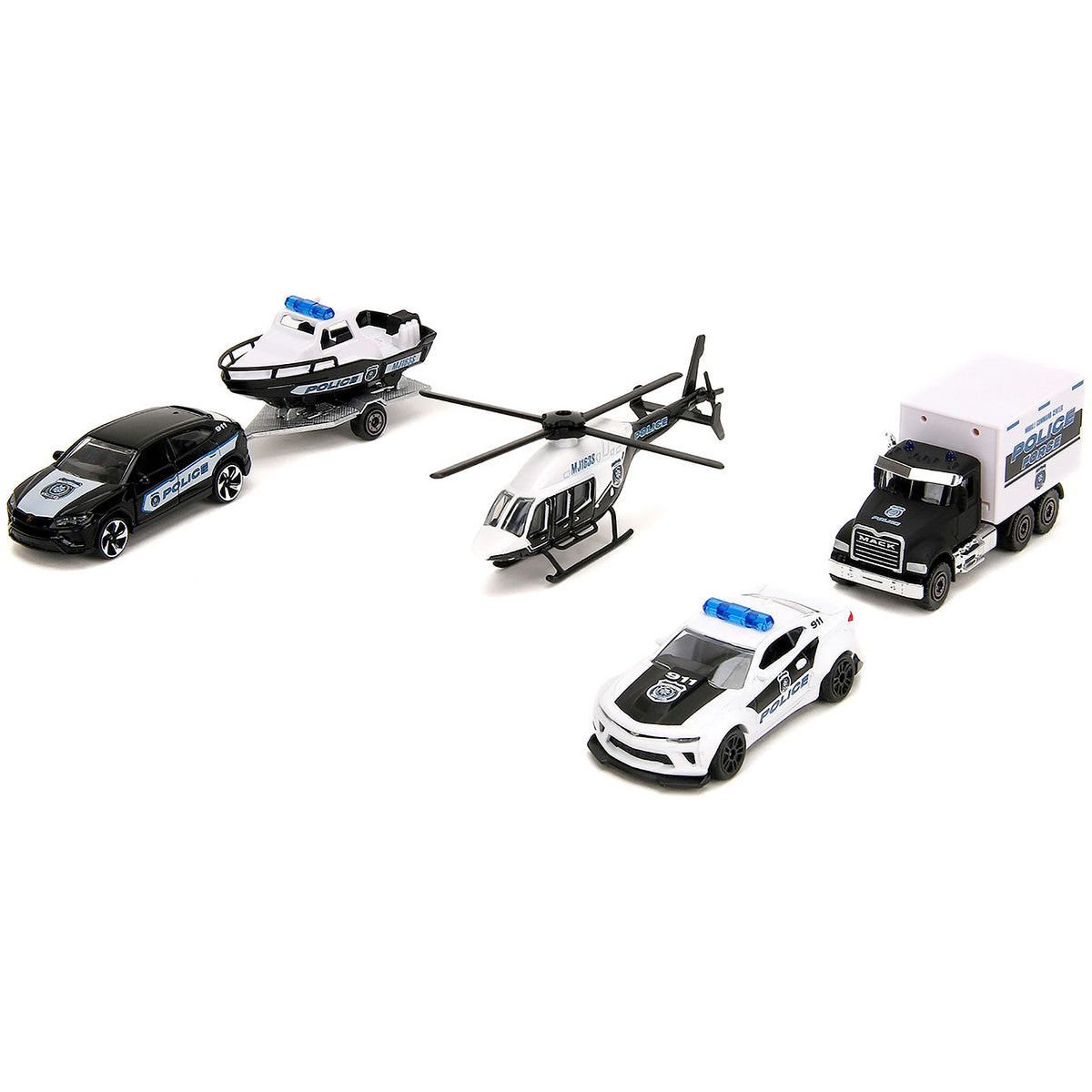 Police Force Giftpack (2024) 5 piece Set 1/64 Diecast Model Cars by Majorette - Majorette - ModelCars.com