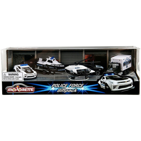 Police Force Giftpack (2024) 5 piece Set 1/64 Diecast Model Cars by Majorette - Majorette - ModelCars.com