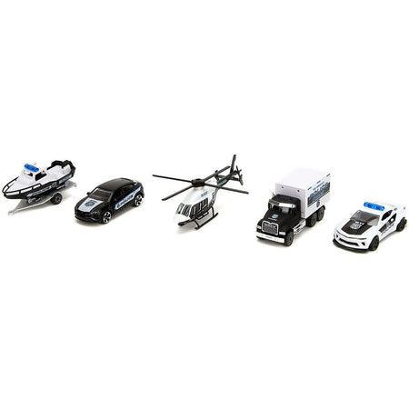 Police Force Giftpack (2024) 5 piece Set 1/64 Diecast Model Cars by Majorette - Majorette - ModelCars.com