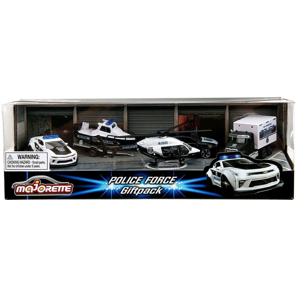 Police Force Giftpack (2024) 5 piece Set 1/64 Diecast Model Cars by Majorette-Majorette-ModelCars.com