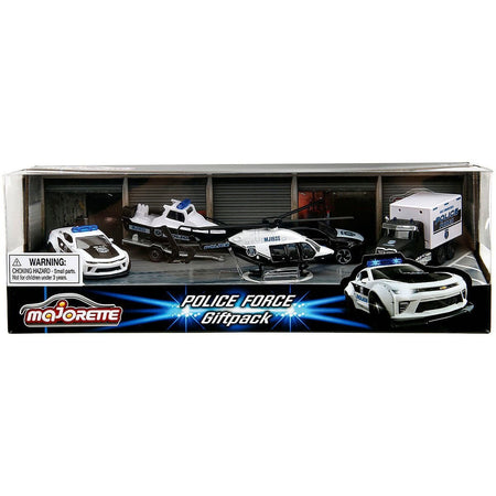 Police Force Giftpack (2024) 5 piece Set 1/64 Diecast Model Cars by Majorette-Majorette-ModelCars.com