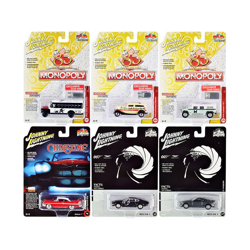 Pop Culture 2020 Set of 6 Cars Release 1 1/64 Diecast Model Cars by Johnny Lightning - Johnny Lightning - ModelCars.com