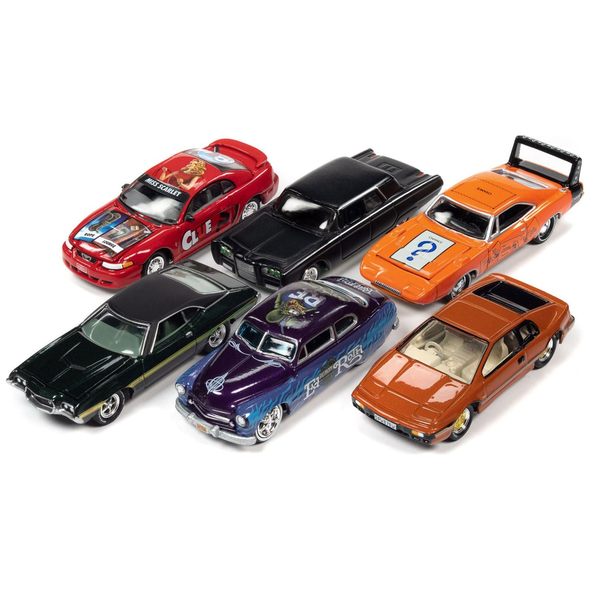 Pop Culture 2022 Set of 6 Cars Release 1 1/64 Diecast Model Cars by Johnny Lightning-Johnny Lightning-ModelCars.com