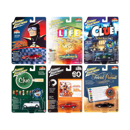 Pop Culture 2022 Set of 6 Cars Release 4 1/64 Diecast Model Cars by Johnny Lightning - Johnny Lightning - ModelCars.com