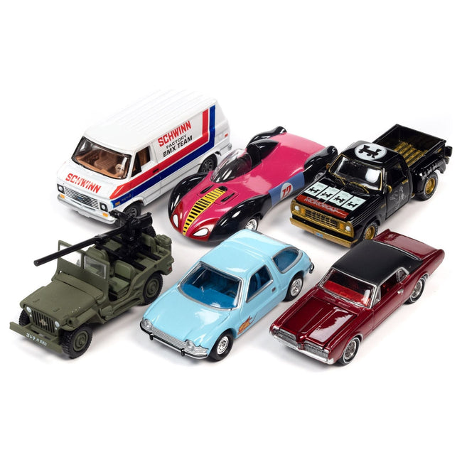 Pop Culture 2023 Set of 6 Cars Release 1 1/64 Diecast Model Cars by Johnny Lightning-Johnny Lightning-ModelCars.com