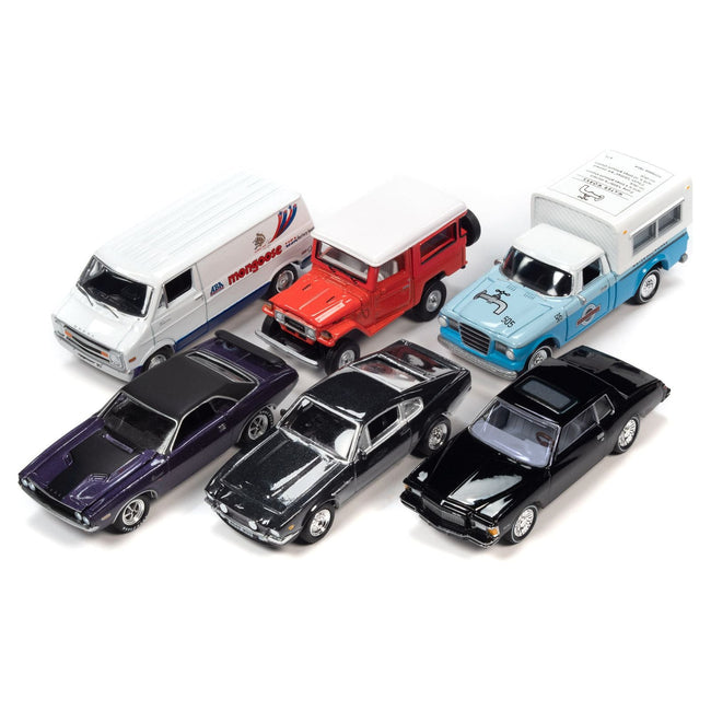 Pop Culture 2023 Set of 6 Cars Release 2 1/64 Diecast Model Cars by Johnny Lightning - Johnny Lightning - ModelCars.com