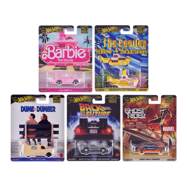 "Pop Culture 2025" 5 piece Set H "Premium Series" Diecast Model Cars by Hot Wheels - Hotwheels - ModelCars.com