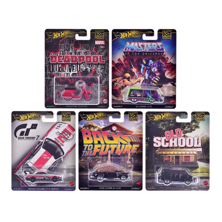 "Pop Culture 2025" 5 piece Set J "Premium Series" Diecast Model Cars by Hot Wheels - Hotwheels - ModelCars.com