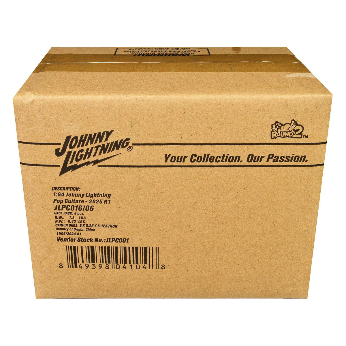 Pop Culture 2025 Set of 6 Cars Release 1 1/64 Diecast Model Cars by Johnny Lightning - Johnny Lightning - ModelCars.com