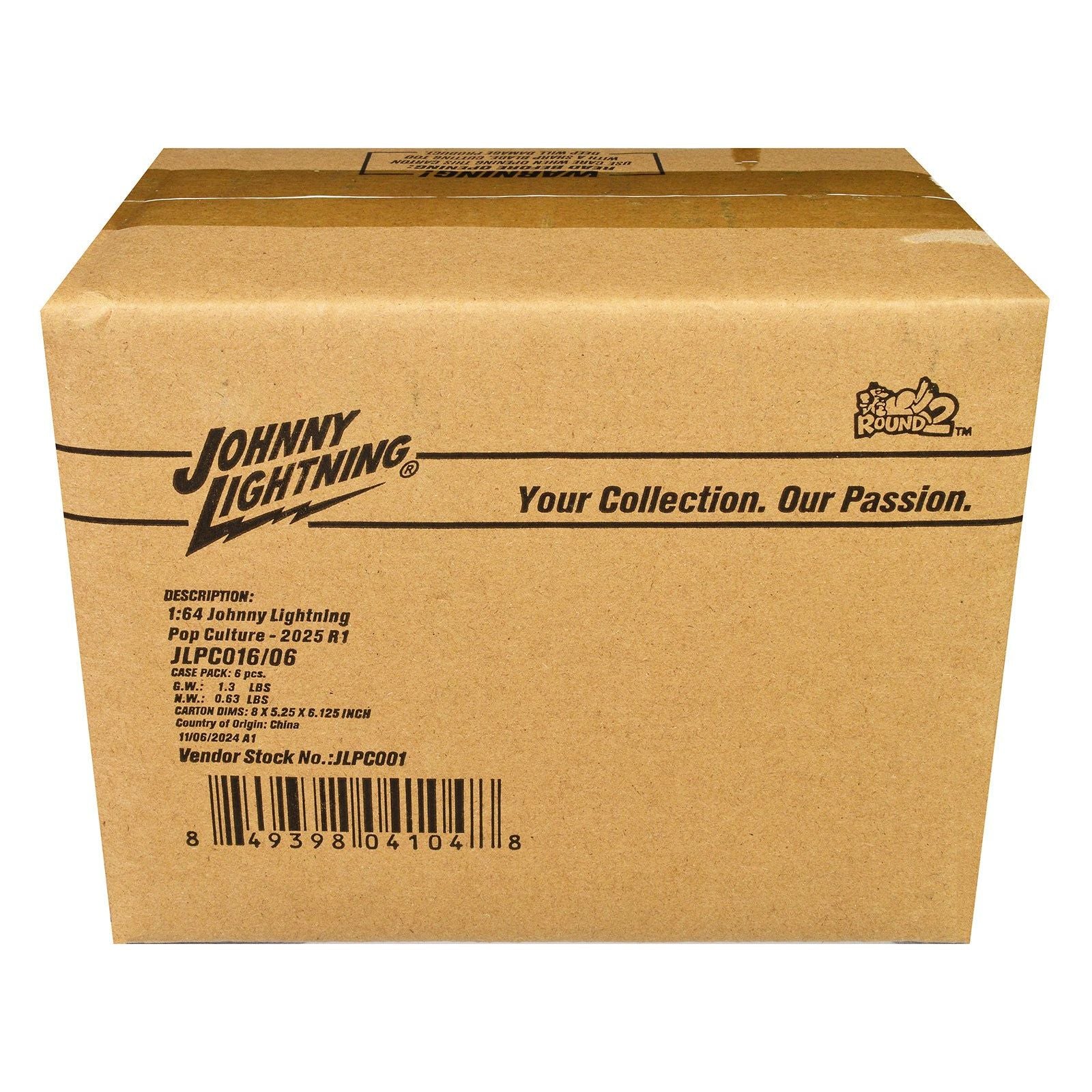 Pop Culture 2025 Set of 6 Cars Release 1 1/64 Diecast Model Cars by Johnny Lightning - Johnny Lightning - ModelCars.com