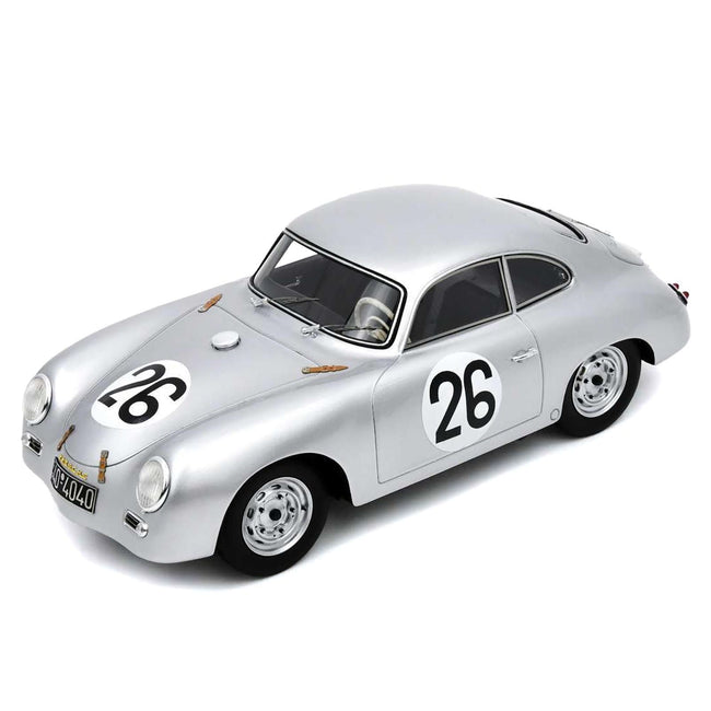 Porsche 356 #26 Max Nathan - Helmut 'Helm' Glockler "Porsche KG" "24 Hours of Le Mans" (1956) with Acrylic Display Case 1/18 Model Car by Spark-Spark-ModelCars.com