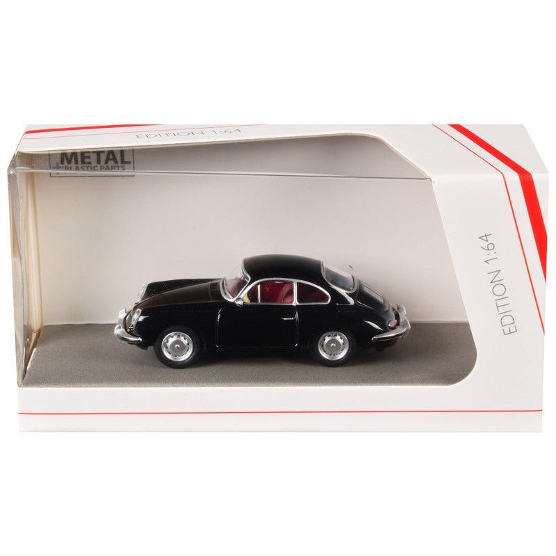 Porsche 356 Black with Red Interior 1/64 Diecast Model Car by Schuco - Schuco - ModelCars.com