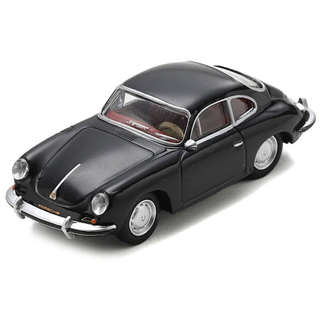 Porsche 356 Black with Red Interior 1/64 Diecast Model Car by Schuco - Schuco - ModelCars.com