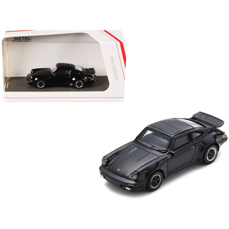 Porsche 911 (930) Turbo Black 1/64 Diecast Model Car by Schuco-Schuco-ModelCars.com