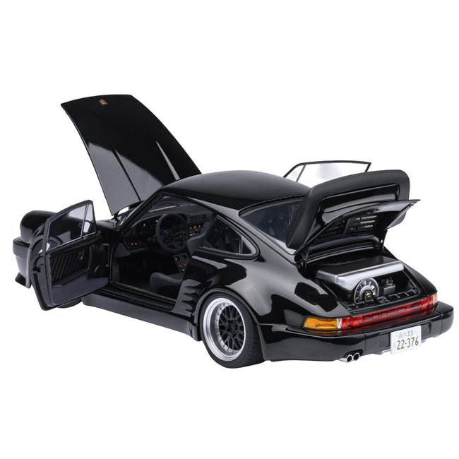 Porsche 911 (930) Turbo "Blackbird" Black "Wangan Midnight - Comic #1 Version" Manga 1/18 Model Car by Autoart-Autoart-ModelCars.com