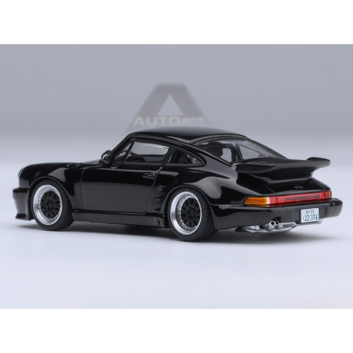 Porsche 911 (930) Turbo "Blackbird" Black "Wangan Midnight - Comic #1 Version" Manga 1/64 Model Car by Autoart-Autoart-ModelCars.com