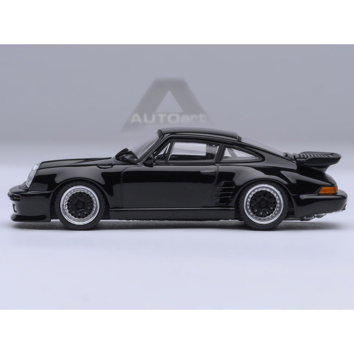 Porsche 911 (930) Turbo "Blackbird" Black "Wangan Midnight - Comic #1 Version" Manga 1/64 Model Car by Autoart-Autoart-ModelCars.com