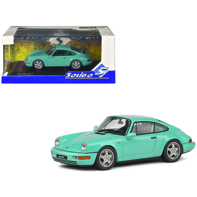 Porsche 911 (964) RS Clubsport Mint Green 1/43 Diecast Model Car by Solido-Solido-ModelCars.com