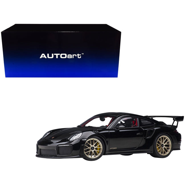 Porsche 911 (991.2) GT2 RS Weissach Package Black with Carbon Stripes 1/18 Model Car by Autoart - Autoart - ModelCars.com