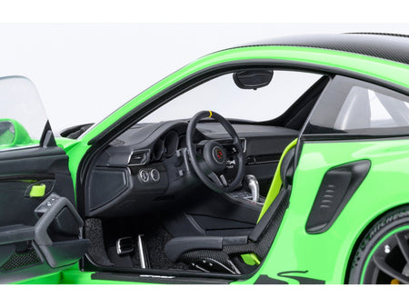 Porsche 911 (991.2) GT3 RS Weissach Lizard Green with Carbon Hood and Top 1/18 Model Car by Autoart-Autoart-ModelCars.com