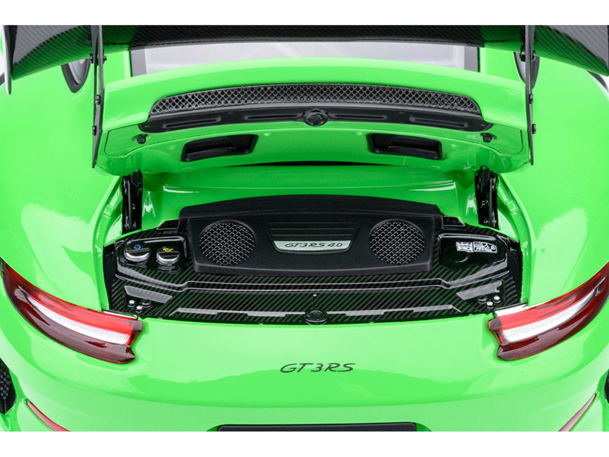 Porsche 911 (991.2) GT3 RS Weissach Lizard Green with Carbon Hood and Top 1/18 Model Car by Autoart-Autoart-ModelCars.com