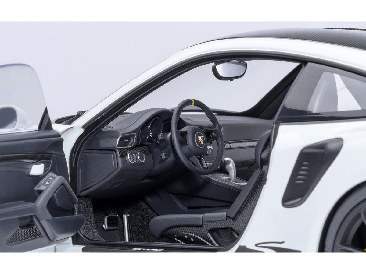 Porsche 911 (991.2) GT3 RS Weissach Package White with Carbon Hood and Top 1/18 Model Car by Autoart-Autoart-ModelCars.com