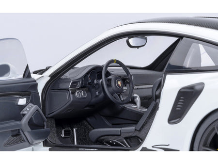 Porsche 911 (991.2) GT3 RS Weissach Package White with Carbon Hood and Top 1/18 Model Car by Autoart-Autoart-ModelCars.com
