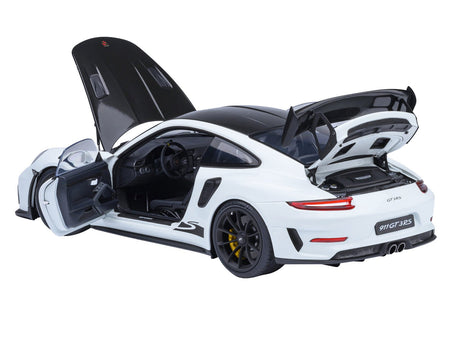 Porsche 911 (991.2) GT3 RS Weissach Package White with Carbon Hood and Top 1/18 Model Car by Autoart-Autoart-ModelCars.com