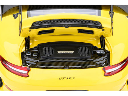 Porsche 911 (991.2) GT3 RS Weissach Racing Yellow with Carbon Hood and Top 1/18 Model Car by Autoart-Autoart-ModelCars.com