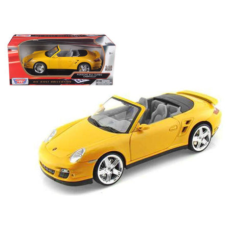 Porsche 911 (997) Turbo Convertible Yellow 1/18 Diecast Car Model by Motormax - Motormax - ModelCars.com