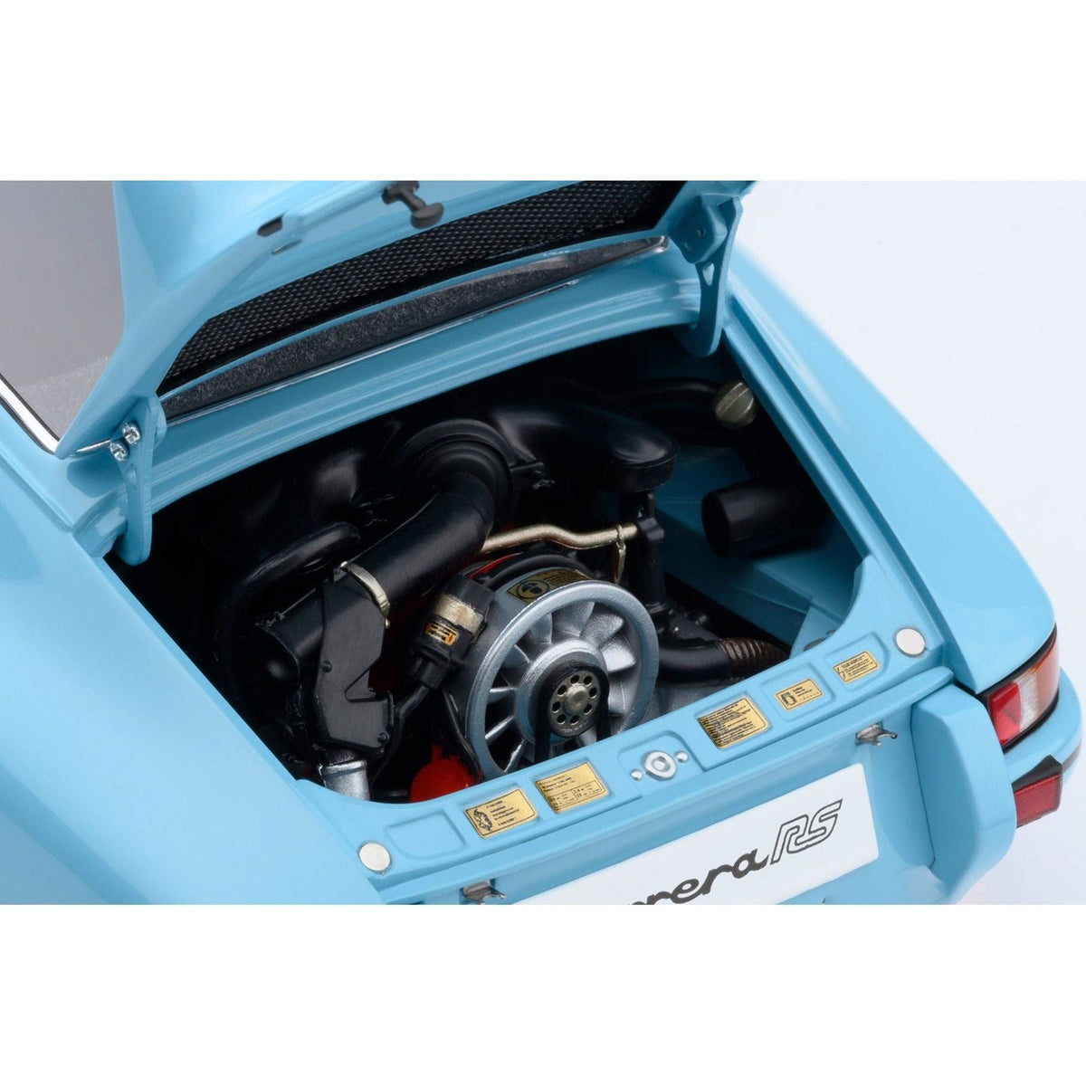 Porsche 911 Carrera 2.7 RS Gulf Blue with Black Stripes and Wheels 1/18 Model Car by Autoart-Autoart-ModelCars.com