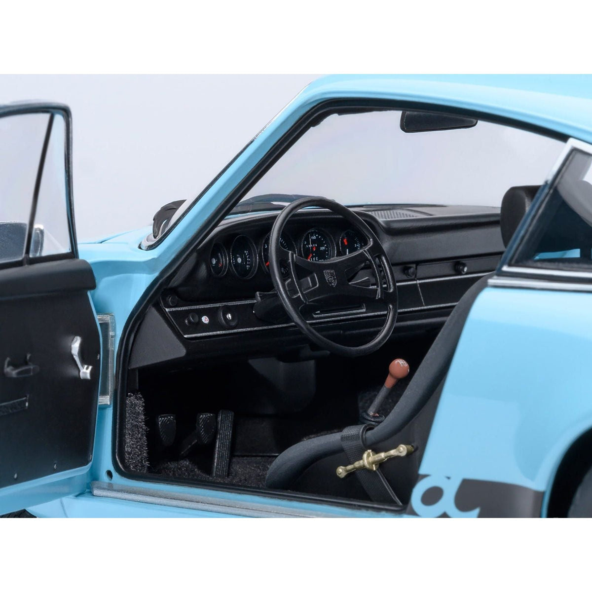 Porsche 911 Carrera 2.7 RS Gulf Blue with Black Stripes and Wheels 1/18 Model Car by Autoart-Autoart-ModelCars.com