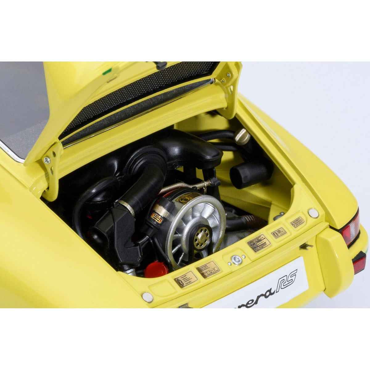 Porsche 911 Carrera 2.7 RS Light Yellow with Green Stripes and Wheels 1/18 Model Car by Autoart-Autoart-ModelCars.com