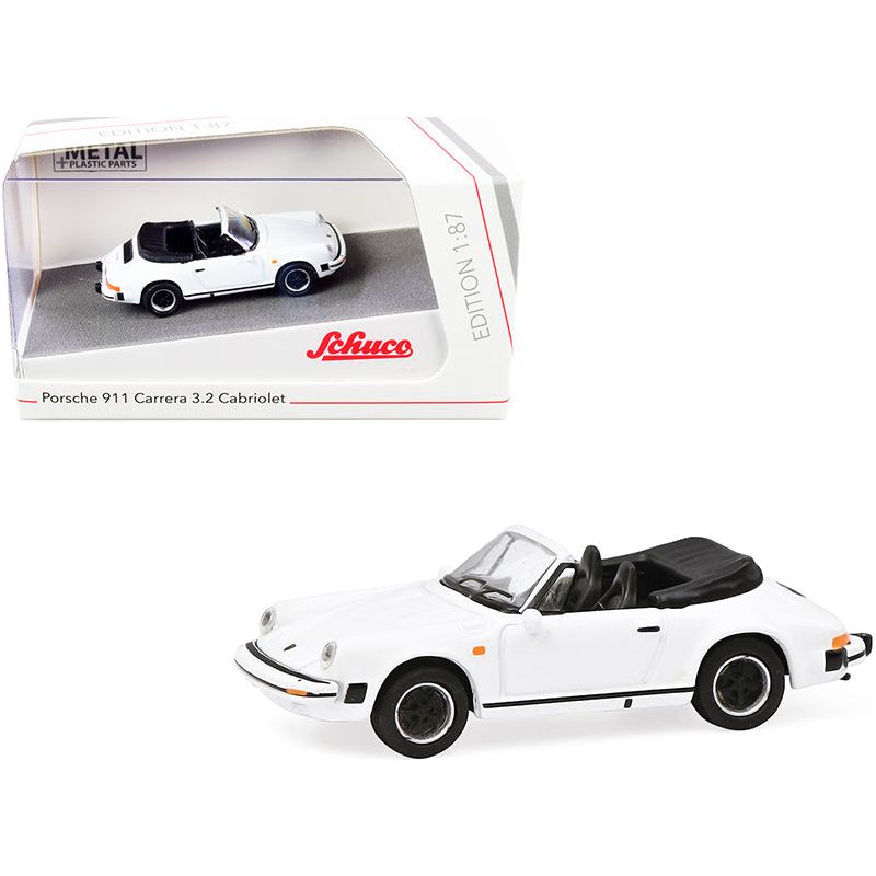 Porsche 911 Carrera 3.2 Cabriolet White 1/87 (HO) Diecast Model Car by Schuco - Schuco - ModelCars.com