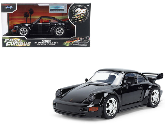 Porsche 911 Carrera RS 3.8 (964) Black "The Fast and the Furious: Tokyo Drift" (2006) Movie "25 Years of Fast & Furious" Series 1/32 Diecast Model Car by Jada-Jada-ModelCars.com
