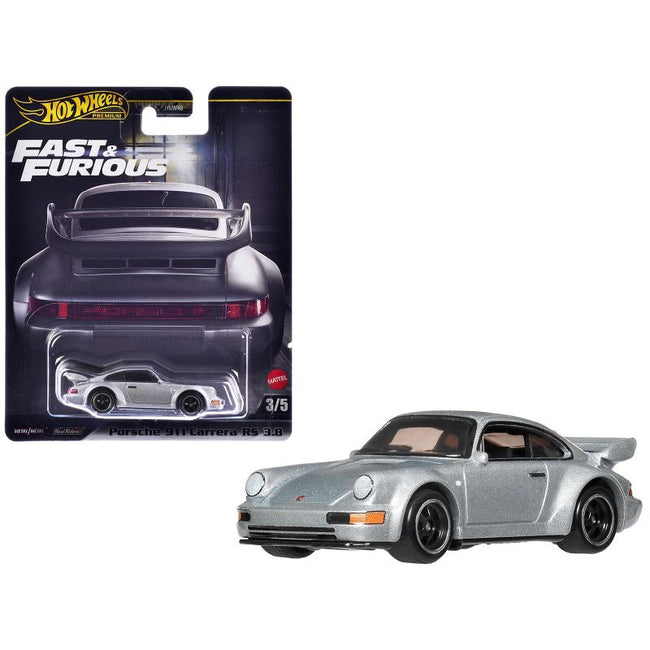 Porsche 911 Carrera RS 3.8 Silver Metallic "The Fast and the Furious: Tokyo Drift" (2006) Movie "Fast & Furious" Series Diecast Model Car by Hot Wheels-Hotwheels-ModelCars.com