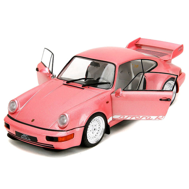 Porsche 911 Carrera RS (964) Pink Metallic with White Stripes "Pink Slips" Series 1/18 Diecast Model Car by Jada-Jada-ModelCars.com