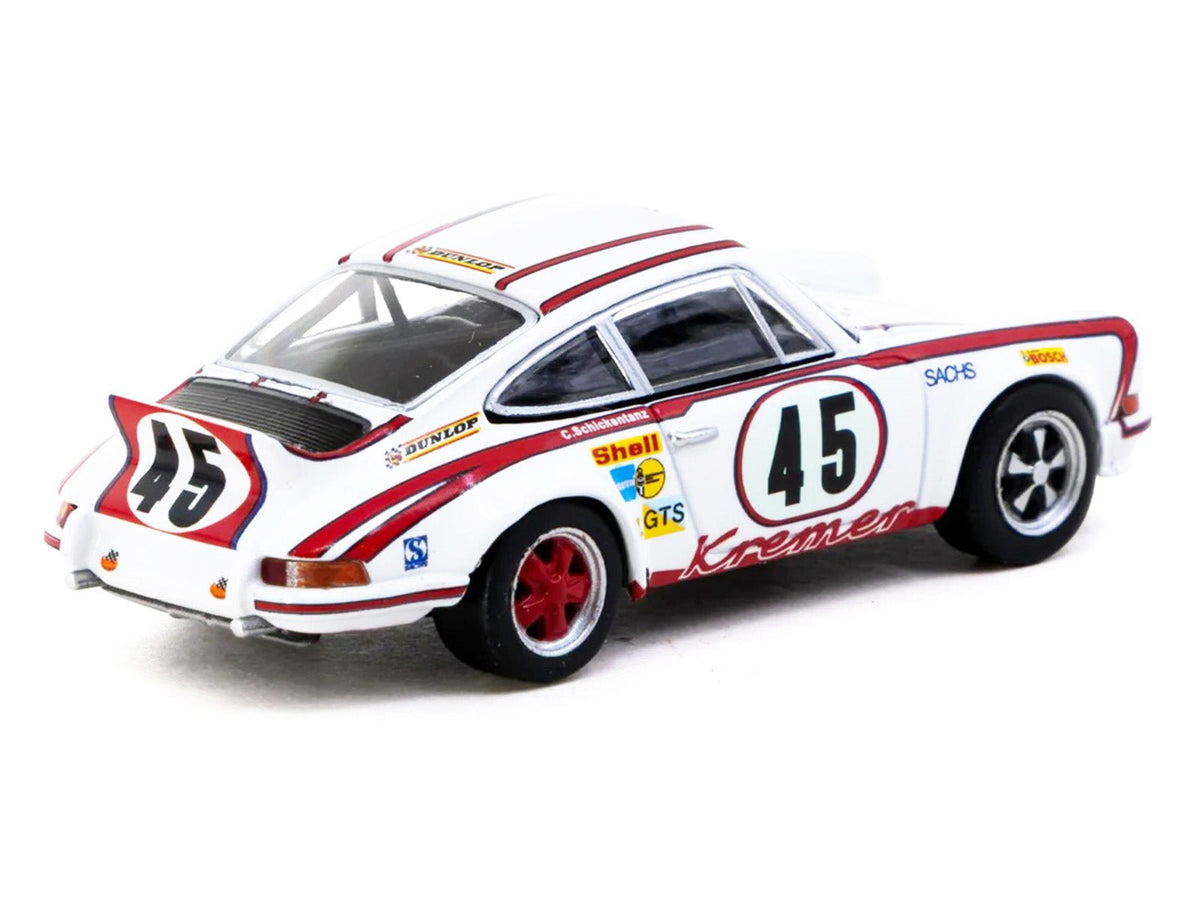 Porsche 911 Carrera RSR 2.8 45 Erwin Kremer - Paul Keller - Clemens Schickentanz "Kremer Racing Team" GTS 3.0 Class Winner "24 Hours of Le Mans" (1973) "Collab64" Series 1/64 Diecast Model Car by Schuco & Tarmac Works-Schuco-ModelCars.com