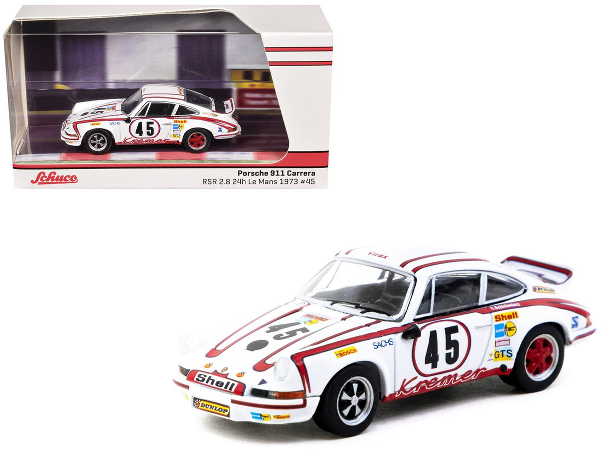 Porsche 911 Carrera RSR 2.8 45 Erwin Kremer - Paul Keller - Clemens Schickentanz "Kremer Racing Team" GTS 3.0 Class Winner "24 Hours of Le Mans" (1973) "Collab64" Series 1/64 Diecast Model Car by Schuco & Tarmac Works-Schuco-ModelCars.com