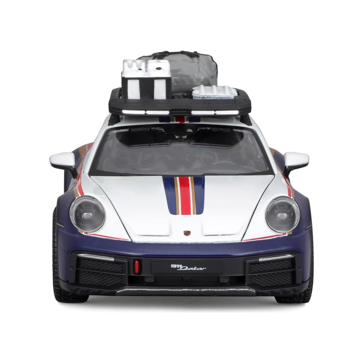 Porsche 911 Dakar 953 "Roughroads Porsche" Blue and White with Stripes and Roof Rack "Race" Series 1/24 Diecast Model Car by Bburago - Bburago - ModelCars.com