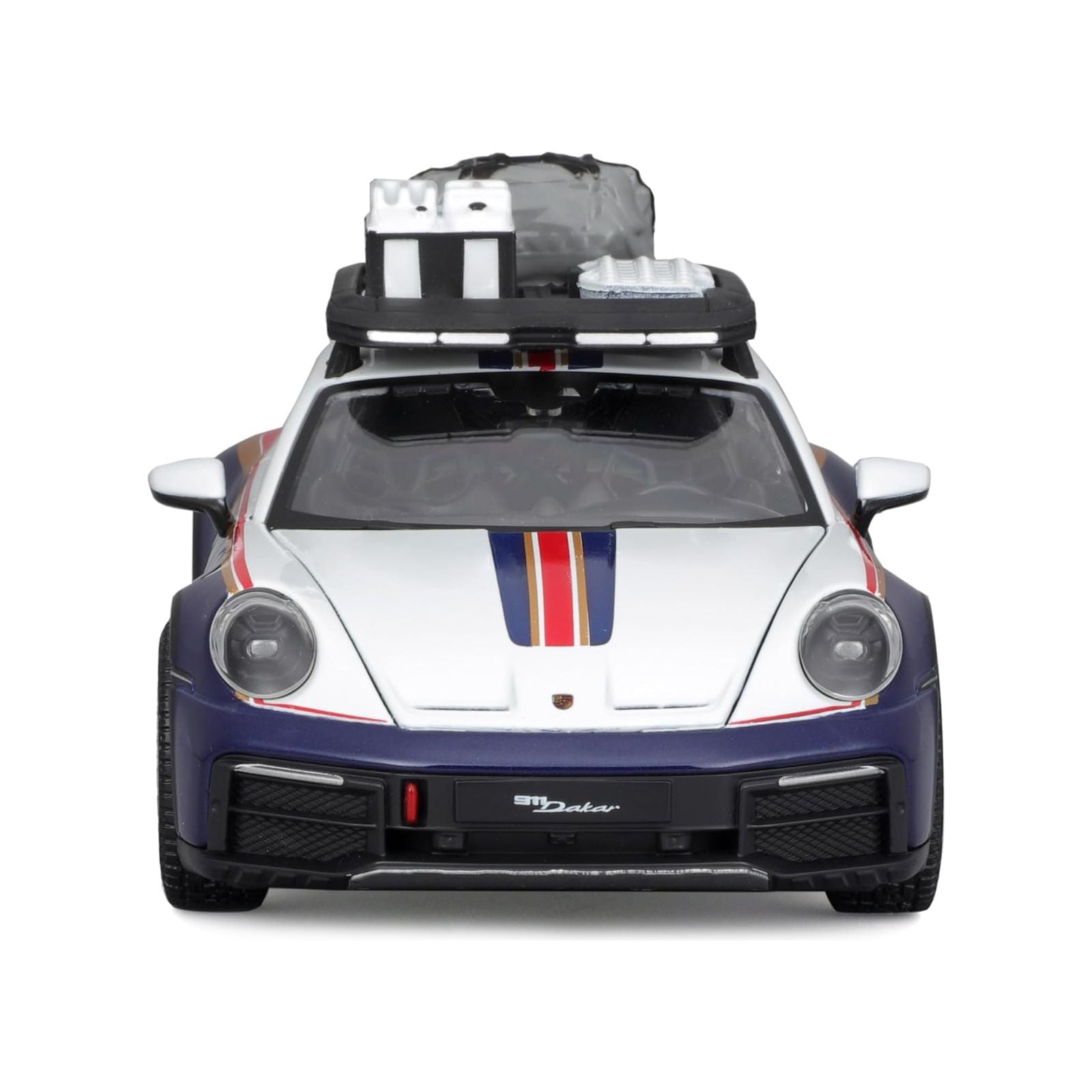 Porsche 911 Dakar 953 "Roughroads Porsche" Blue and White with Stripes and Roof Rack "Race" Series 1/24 Diecast Model Car by Bburago - Bburago - ModelCars.com