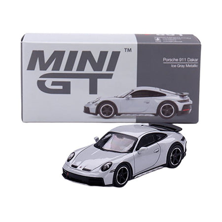 Porsche 911 Dakar Ice Gray Metallic Limited Edition 1/64 Diecast Model Car by Mini GT-Mini GT-ModelCars.com