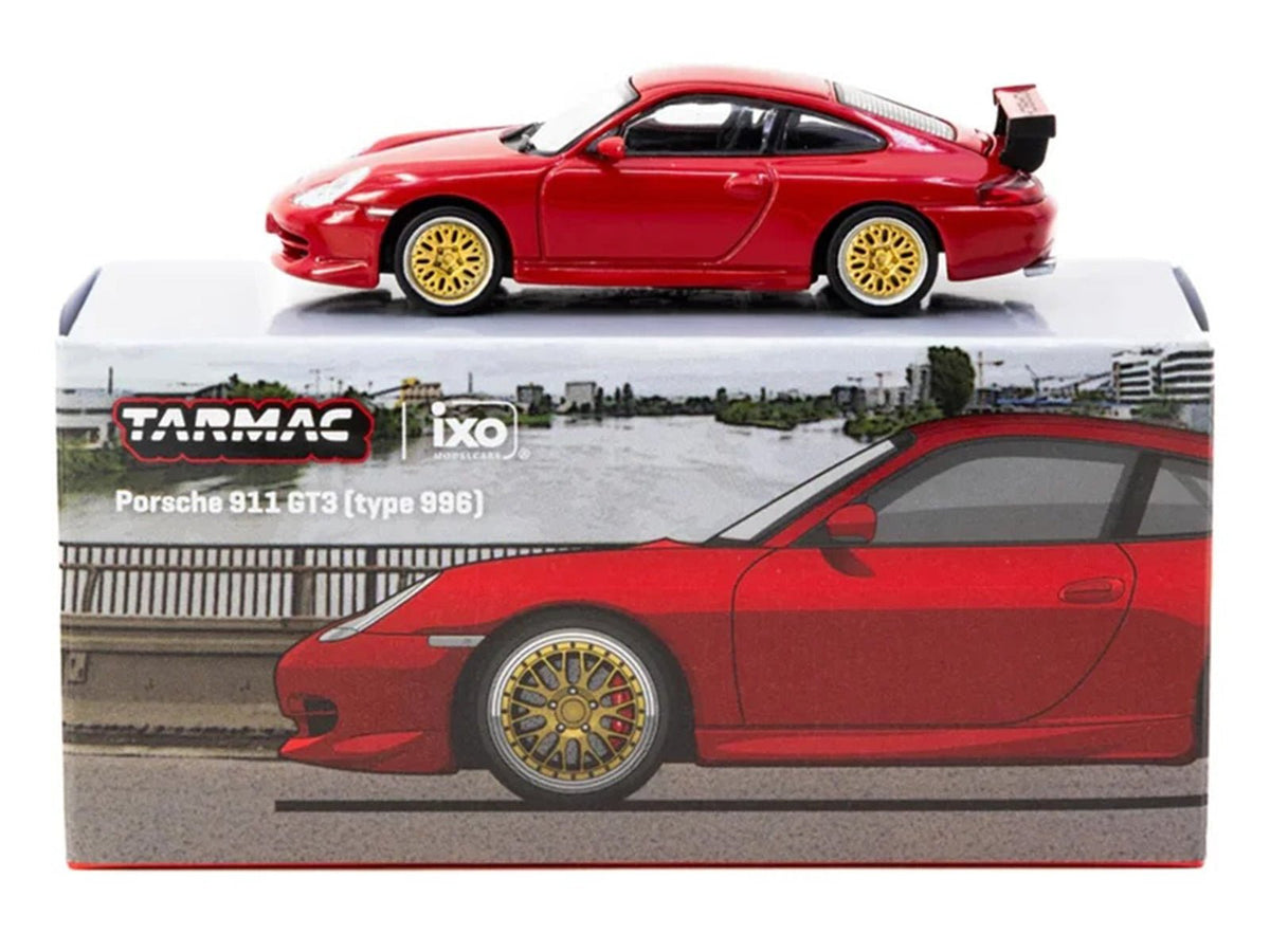 Porsche 911 GT3 (996) Red "Global64" Series 1/64 Diecast Model by Tarmac Works-Tarmac Works-ModelCars.com