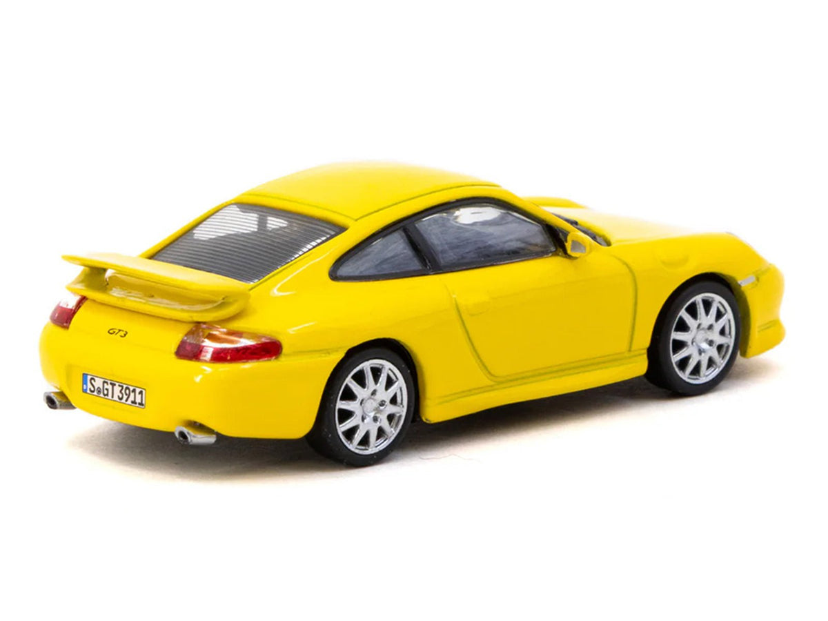 Porsche 911 GT3 (996) Yellow "Global64" Series 1/64 Diecast Model Car by Tarmac Works-Tarmac Works-ModelCars.com