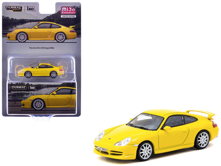 Porsche 911 GT3 (996) Yellow "Global64" Series 1/64 Diecast Model Car by Tarmac Works-Tarmac Works-ModelCars.com