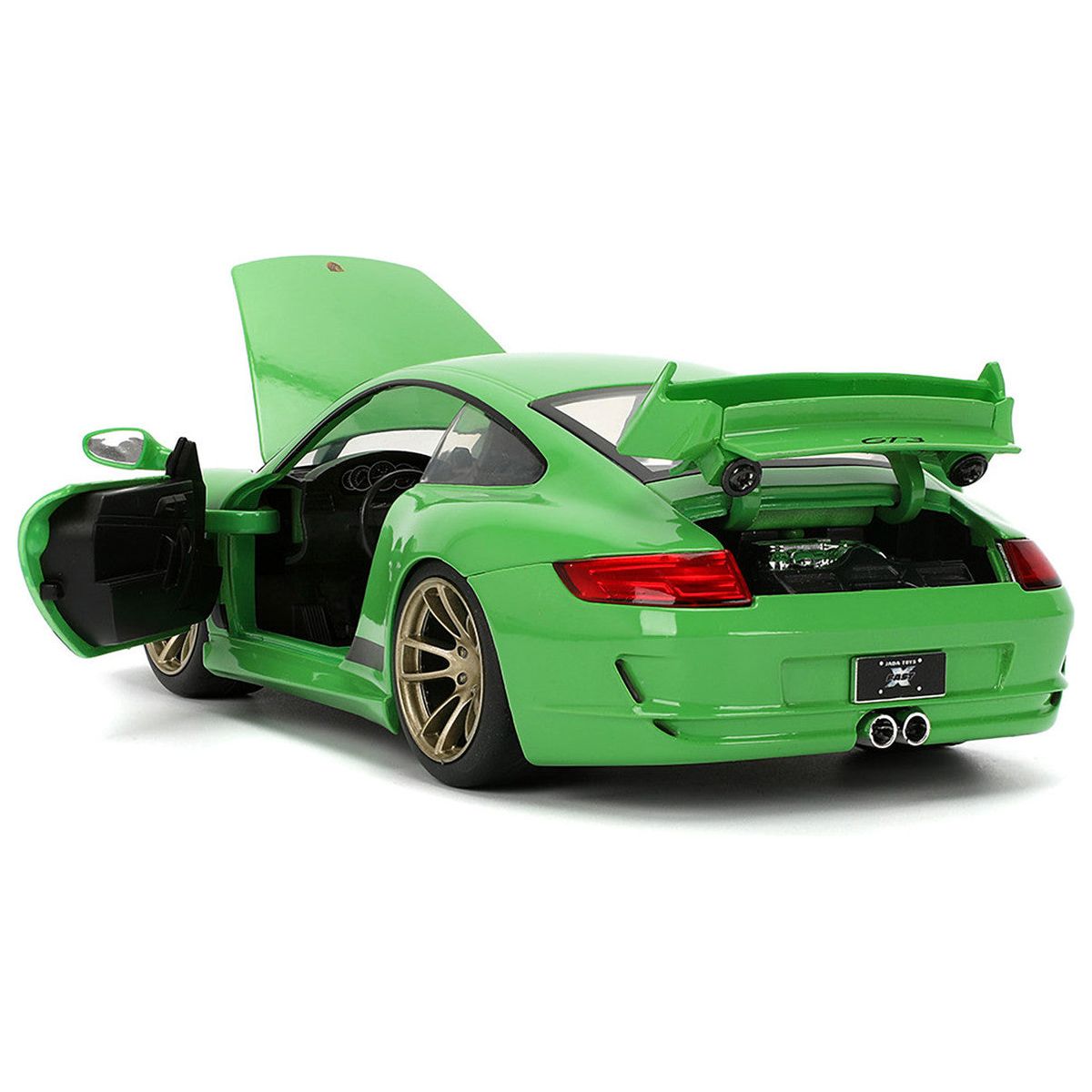 Porsche 911 GT3 (997) Green with Black Accents "Fast X" (2023) Movie "Fast & Furious" Series 1/24 Diecast Model Car by Jada - Jada - ModelCars.com