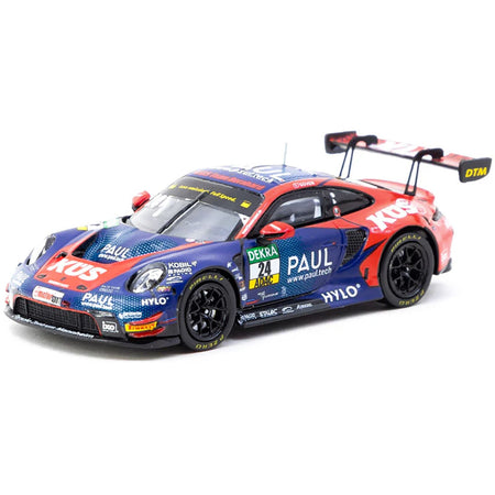 Porsche 911 GT3 R #24 Ayhancan Guven "KUS Team Bernhard" "Deutsche Tourenwagen Masters" (2023) "Hobby64" Series 1/64 Diecast Model by Tarmac Works-Tarmac Works-ModelCars.com