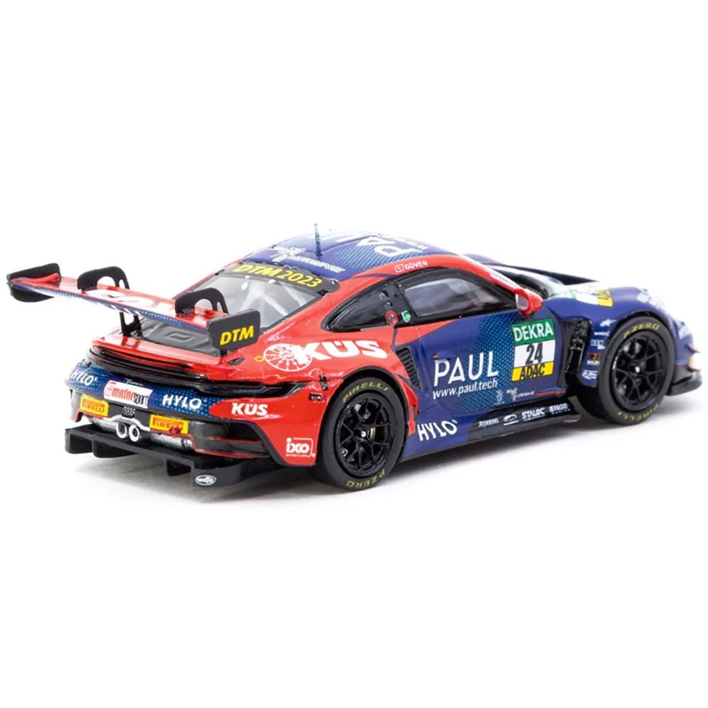 Porsche 911 GT3 R #24 Ayhancan Guven "KUS Team Bernhard" "Deutsche Tourenwagen Masters" (2023) "Hobby64" Series 1/64 Diecast Model by Tarmac Works-Tarmac Works-ModelCars.com