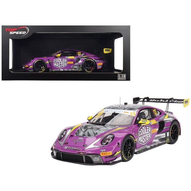 Porsche 911 GT3 R 27 Kevin Estre "HubAuto Racing" FIA GT World Cup "70th Macau Grand Prix" (2023) 1/18 Model Car by Top Speed - Top Speed - ModelCars.com