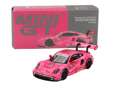 Porsche 911 GT3 R #77 Julien Andlauer - Laurin Heinrich "AO Racing Roxy" GTD Pro "IMSA SportsCar Weekend - Road America" (2024) Limited Edition 1/64 Diecast Model Car by Mini GT-Mini GT-ModelCars.com